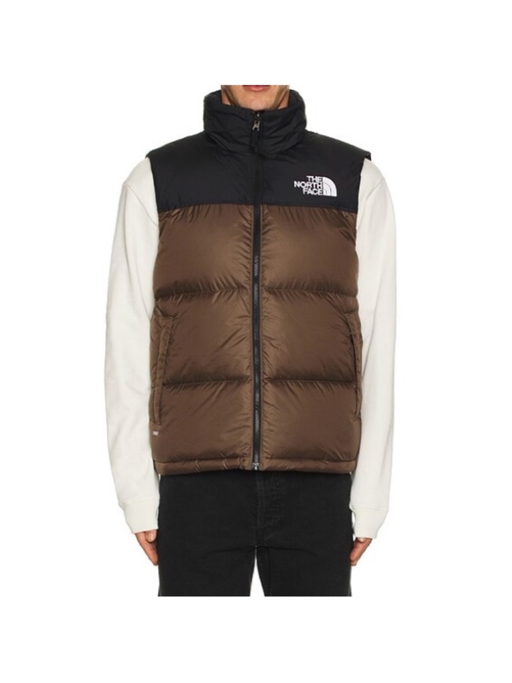The North Face puffer nuptse Black Brown retro 1996 Men's Vest XS